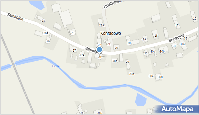 Konradowo, Spokojna, 43, mapa Konradowo