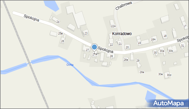 Konradowo, Spokojna, 45, mapa Konradowo