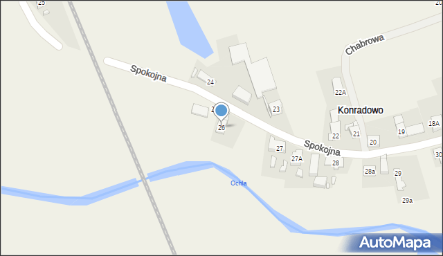 Konradowo, Spokojna, 49, mapa Konradowo