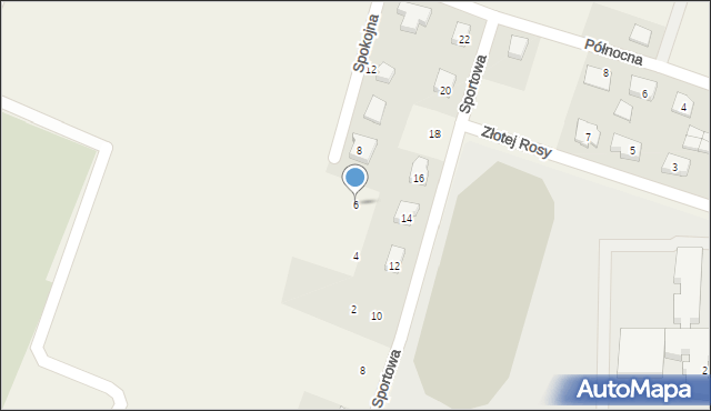 Konstantynów, Spokojna, 6, mapa Konstantynów