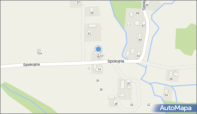 Korczyna, Spokojna, 51, mapa Korczyna