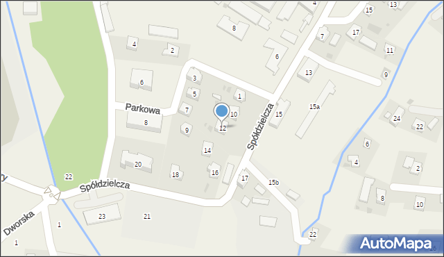 Korczyna, Spółdzielcza, 12, mapa Korczyna