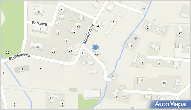 Korczyna, Spółdzielcza, 15b, mapa Korczyna