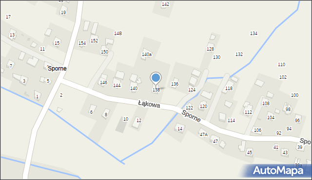 Korczyna, Sporne, 138, mapa Korczyna