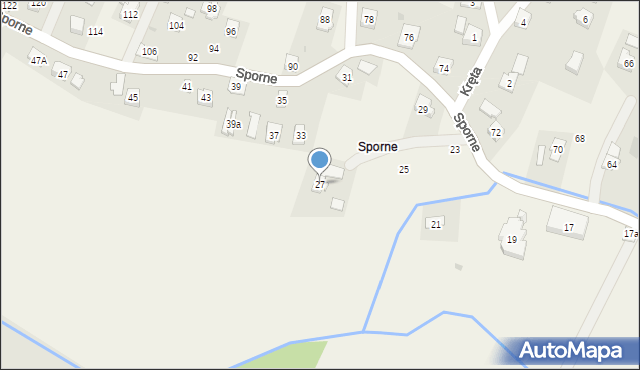 Korczyna, Sporne, 27, mapa Korczyna