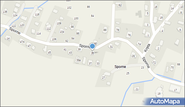 Korczyna, Sporne, 35, mapa Korczyna