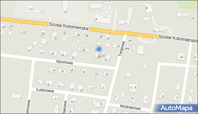 Koronowo, Sportowa, 29, mapa Koronowo