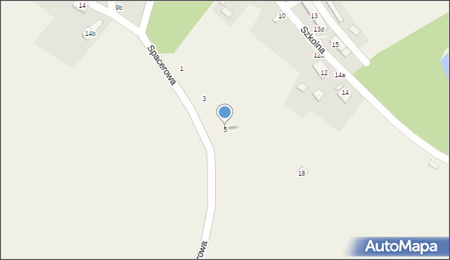 Korytowo, Spacerowa, 5, mapa Korytowo