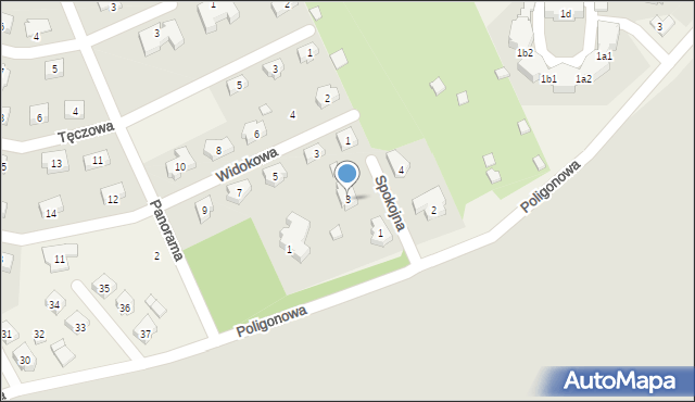 Kościelna Wieś, Spokojna, 3, mapa Kościelna Wieś