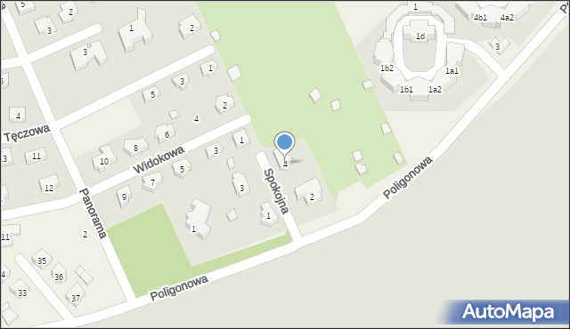 Kościelna Wieś, Spokojna, 4, mapa Kościelna Wieś