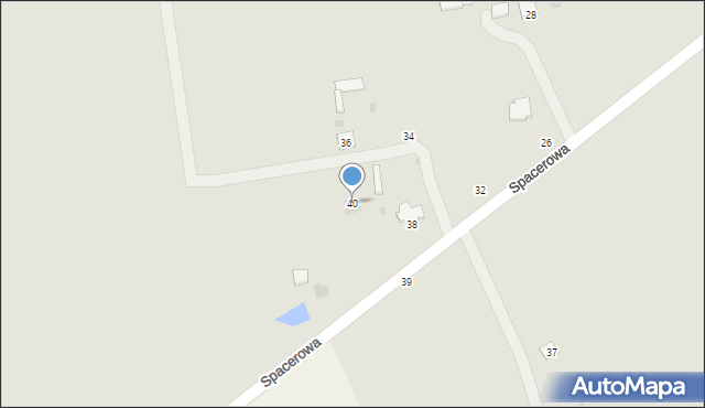 Kosów Lacki, Spacerowa, 40, mapa Kosów Lacki