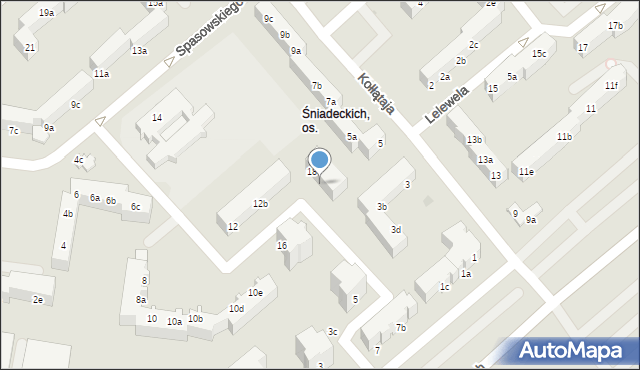 Koszalin, Spasowskiego Bronisława, 18a, mapa Koszalina