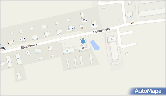 Koszwały, Spacerowa, 18, mapa Koszwały