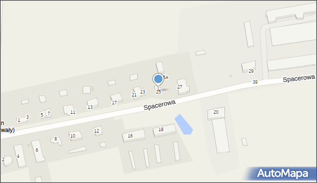 Koszwały, Spacerowa, 25, mapa Koszwały