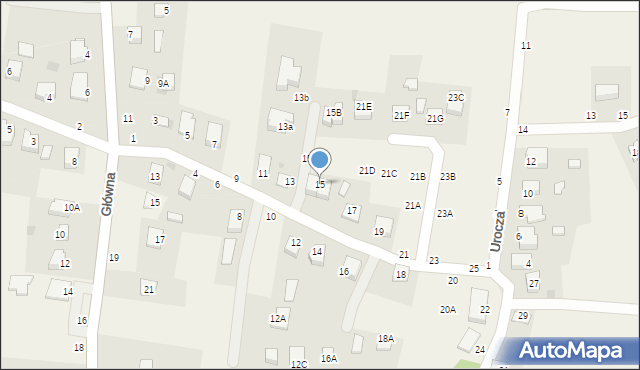 Koszyce Małe, Spacerowa, 15, mapa Koszyce Małe