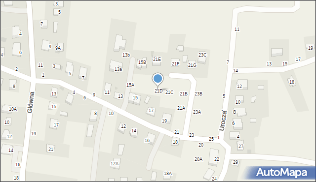 Koszyce Małe, Spacerowa, 21D, mapa Koszyce Małe