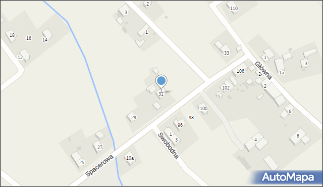 Kotowice, Spacerowa, 31, mapa Kotowice