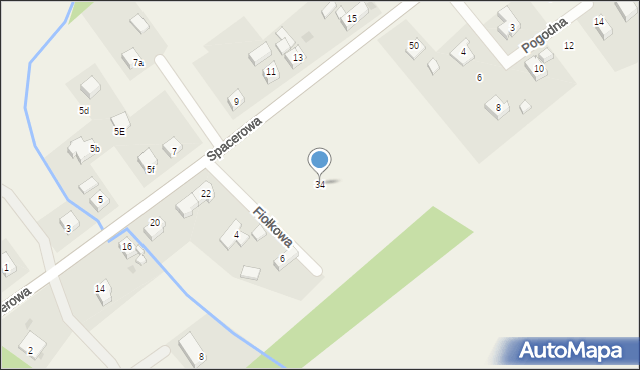 Kotowice, Spacerowa, 34, mapa Kotowice