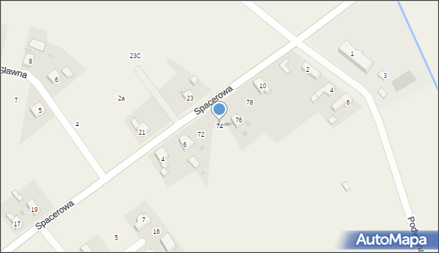 Kotowice, Spacerowa, 74, mapa Kotowice