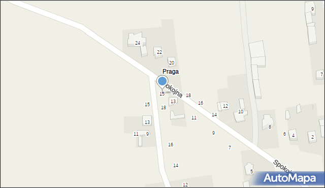 Koziegłówki, Spokojna, 15, mapa Koziegłówki