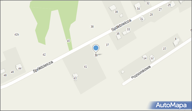 Kozy, Spółdzielcza, 39, mapa Kozy