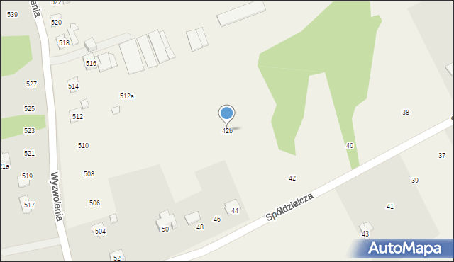 Kozy, Spółdzielcza, 42b, mapa Kozy