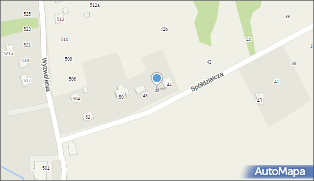 Kozy, Spółdzielcza, 46, mapa Kozy