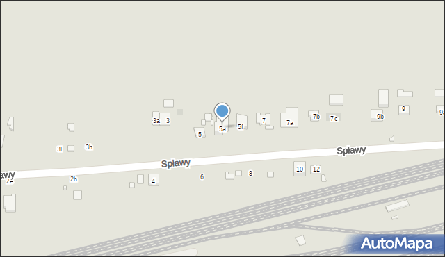 Kraków, Spławy, 5a, mapa Krakowa