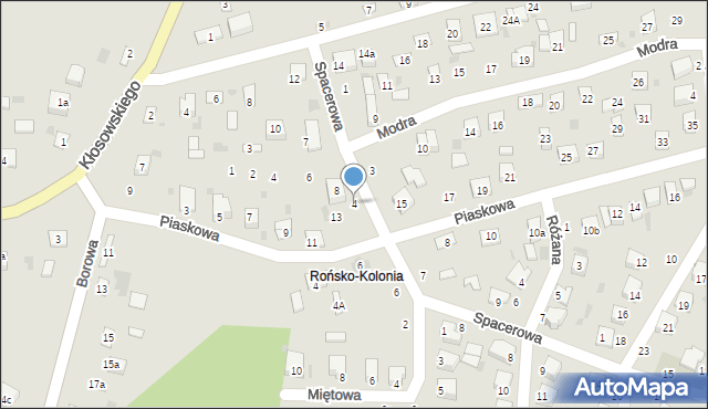 Krasnystaw, Spacerowa, 4, mapa Krasnystaw