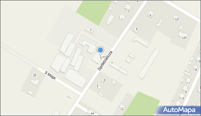 Krasocin, Spółdzielcza, 1, mapa Krasocin