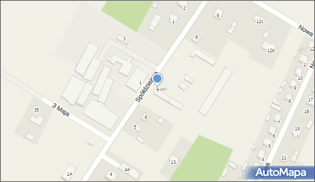 Krasocin, Spółdzielcza, 7, mapa Krasocin