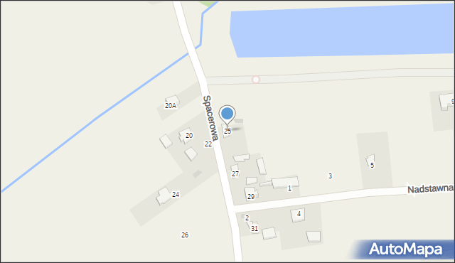 Krępiec, Spacerowa, 25, mapa Krępiec