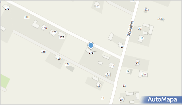 Krępiec, Spokojna, 17B, mapa Krępiec