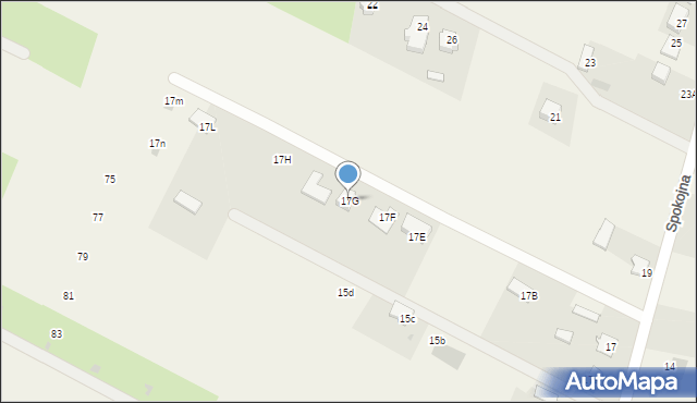 Krępiec, Spokojna, 17G, mapa Krępiec