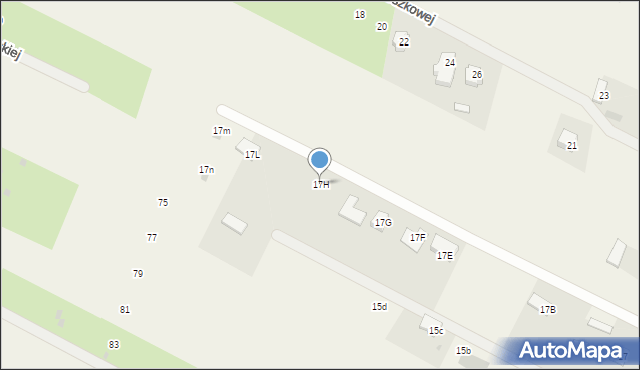 Krępiec, Spokojna, 17H, mapa Krępiec