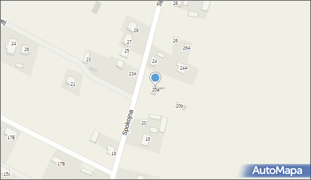 Krępiec, Spokojna, 20a, mapa Krępiec