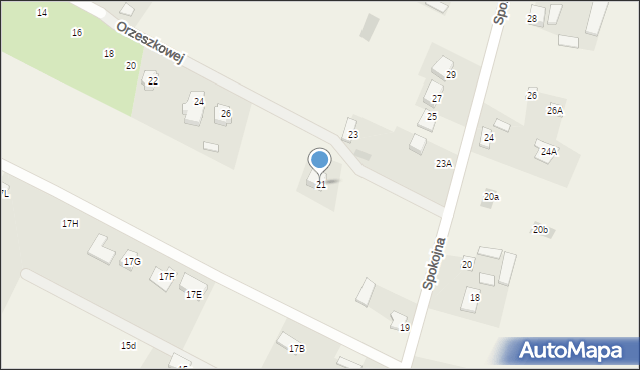 Krępiec, Spokojna, 21, mapa Krępiec