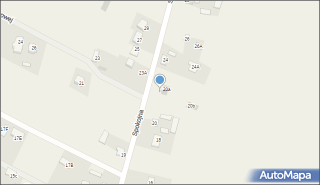 Krępiec, Spokojna, 22, mapa Krępiec