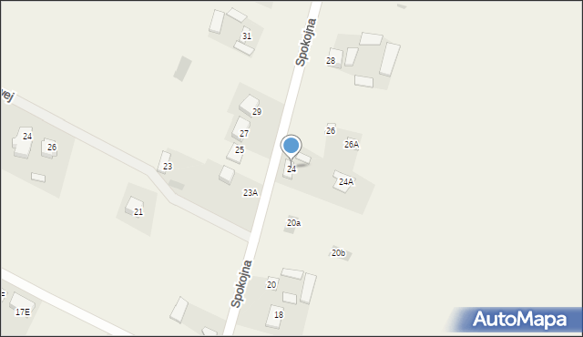 Krępiec, Spokojna, 24, mapa Krępiec