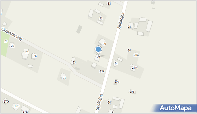 Krępiec, Spokojna, 25, mapa Krępiec