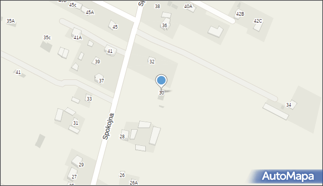 Krępiec, Spokojna, 30, mapa Krępiec