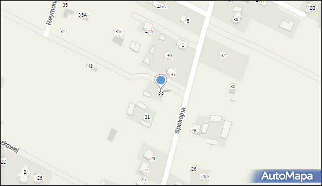 Krępiec, Spokojna, 33, mapa Krępiec