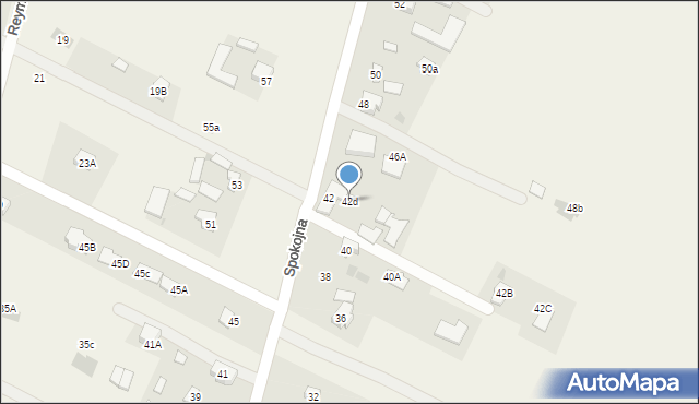 Krępiec, Spokojna, 42d, mapa Krępiec