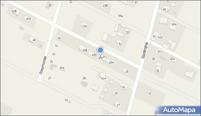 Krępiec, Spokojna, 45c, mapa Krępiec