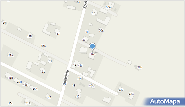 Krępiec, Spokojna, 46A, mapa Krępiec