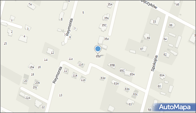 Krępiec, Spokojna, 65d, mapa Krępiec