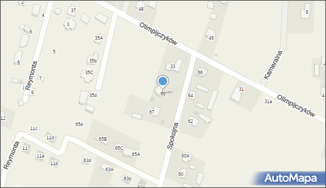 Krępiec, Spokojna, 69, mapa Krępiec