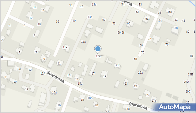 Kryniczno, Spacerowa, 17a, mapa Kryniczno