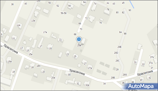 Kryniczno, Spacerowa, 25a, mapa Kryniczno
