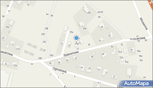 Kryniczno, Spacerowa, 37a, mapa Kryniczno